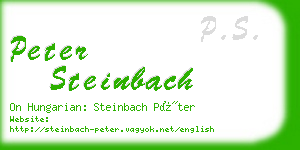 peter steinbach business card